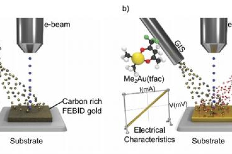 维也纳科学家发现3D打印高导电纯金纳米结构新方法